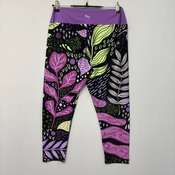 Loony Legs Women Leggings Size XL X-Large Colorful Artsy Floral D044 -9 - Picture 13 of 16
